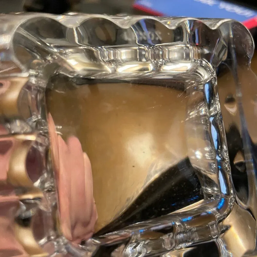 Beautiful Vintage Lenox Lead Crystal Candy Dish Square 6